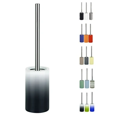 Imagen de Spirella Tube Escobilla para El Inodoro, Porcelana, Negro, 10,5 x 42,0 cm