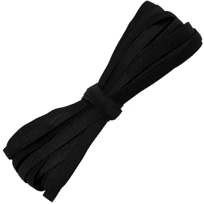 Imagen de AERZETIX C67525 Cinta elástica Plana Trenzada 10 Metros Anchura 10mm en poliéster + látex Color Negro