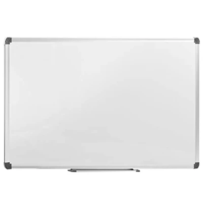 Imagen de Danieli Store Pizarra Blanca Magnética con Bandeja para Rotuladores 90x60 cm. Pared Marco de Aluminio Panel Escribible a Seco y Borrable. Ideal Oficinas Escuelas