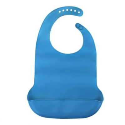 Imagen de LWMLWM Baberos de Silicona Lavables para Adultos Mayores, Comedor Reutilizables Hombres Impermeables Mujeres Discapacitados (1, Azul)