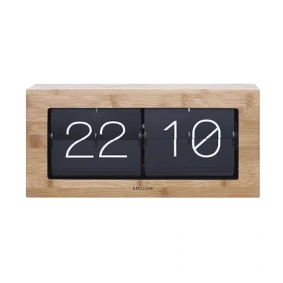 Imagen de Karlsson KA5642WD Reloj de Pared para Mesa (tamaño XL, Madera, 17,5 x 37 9 cm), Color marrón