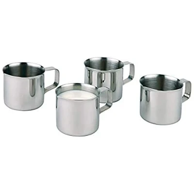 Imagen de Juego de 4 cremas APS, jarras pequeñas para crema café/leche, crema, capacidad 25 ml, acero inoxidable