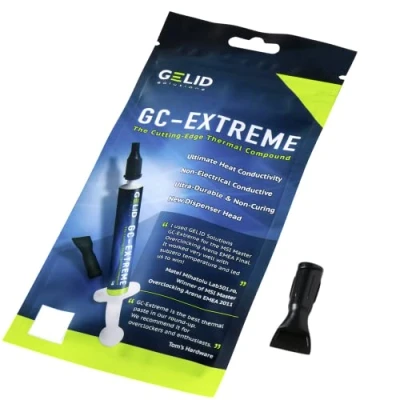 Imagen de GELID GC Extreme 1g con herramientas Pasta conductora térmica para disipador térmico Conductividad máxima Fácil aplicación No es corrosivo