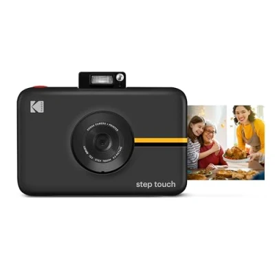Imagen de KODAK Step Touch Cámara digital de 13 MP e impresora instantánea con pantalla 3,5&quot;, vídeo alta definición, zoom óptico 10x, suite edición, Bluetooth y tinta cero ZINK. Negro