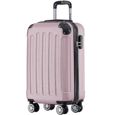 Imagen de TRVLMORE Maletas de Viaje Cabina Maleta 55x40x20 Malas Viagem Mano Trolley Mala Pequeña con Ruedas Rosa