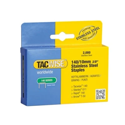 Imagen de Tacwise 1217 Grapas de Acero Inoxidable Profesionales Tipo 140/10mm, 2000