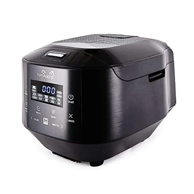 Imagen de Yum Asia Bamboo Olla arrocera con Calentamiento por inducción (IH) y tazón de cerámica, 7 Funciones cocción arroz, 4 multicocina, Pantalla LED Motouch (1.5L) 220 240V EU