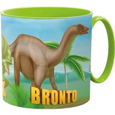 Imagen de ALMACENESADAN, 5074, Taza apta para microondas, capacidad 265ml, producto reutilizable; (Dinosurio)