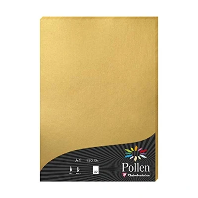 Imagen de Clairefontaine 4200C Un étui de 50 feuilles Pollen 21x29,7 cm 120g, Or