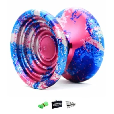 Imagen de YoyoFactory Bullseye Yo Galaxy (Trucos de DNA, Yoyo Metal, Cuerda, rodamiento Bolas e Instrucciones Incluidas)