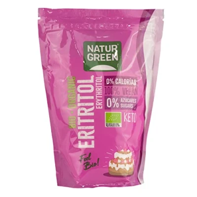 Imagen de NaturGreen Eritritol BIO, Edulcorante Natural, Orgánico, Ecológico, Sustutivo del Azúcar, 0% Calorías, Vegano, Keto, Bajo Índice Glucémico 1 Kg