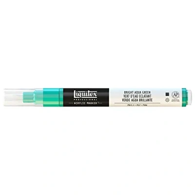 Imagen de Liquitex Rotulador de Pintura acrílica, Punta Fina, Verde Agua Brillante, 2 mm