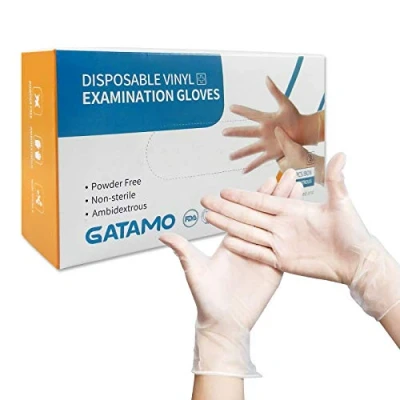 Imagen de Guantes desechables de vinilo, talla M, 100 unidades
