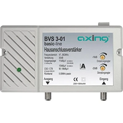 Imagen de AXING Amplificador de distribución, 30 dB ganancia