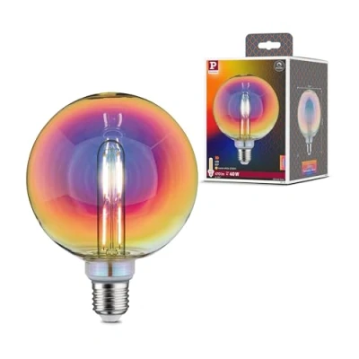 Imagen de Paulmann 28774 Lámpara LED Fantastic Colours G125 Globe 5 W, regulable, fuente de luz, dicroico, luz eficiente, blanco cálido 2700 K E27
