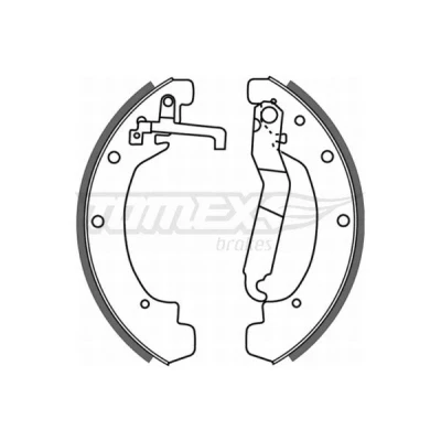 Imagen de TOMEX brakes TX 20 99 Zapatas de Freno Eje trasero 203 38 RENAULT: CLIO 2, 4, 2 Kasten, DACIA: SANDERO Logan MCV I Berlina