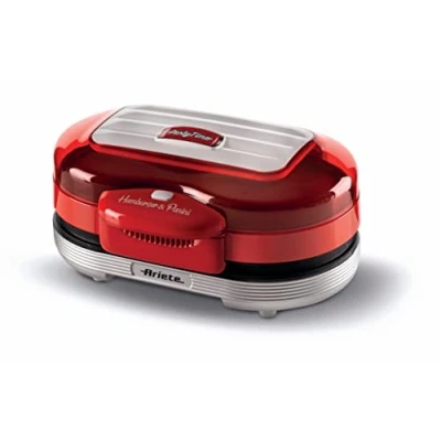 Imagen de Máquina hamburguesas Ariete Hamburger Maker Party Time, 1200 W, 2 Planchas, Rojo