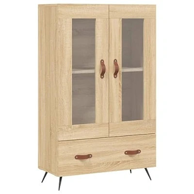 Imagen de vidaXL Aparador Alto Madera de ingeniería Roble Sonoma 69,5x31x115 cm