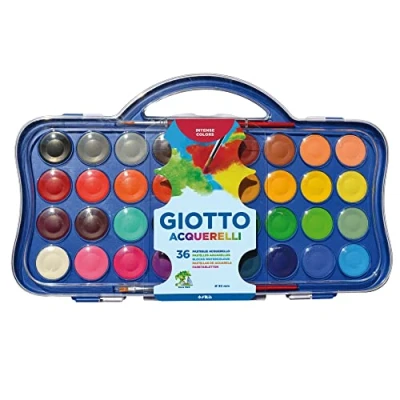 Imagen de Giotto Acuarelas 30 Mm. Estuche 36 Uds. + 2 Pinceles