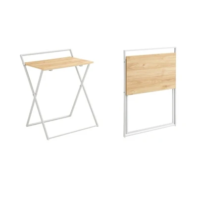 Imagen de SoBuy FWT88 F Mesa Escritorio Plegable Ordenador, Compacto sin ensamblaje para Computadora de Estudio Diseño Industrial ES