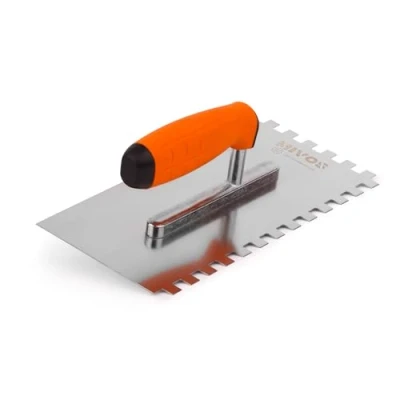 Imagen de Mivos Llana Dentada Profesional 10 x Tabla Dentana 270 130 para Cola Acero Inoxidable Mango Suave de Albañilería Dentado mm
