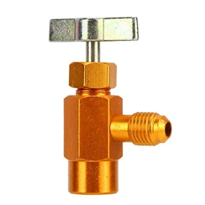 Imagen de TT1214 1/2 ACME Válvula dispensadora AC Abridor de botellas Refrigerante Alta precisión 1/4 SAE Rosca grifo para carga aire acondicionado automotriz(1/2ACME TT1214)