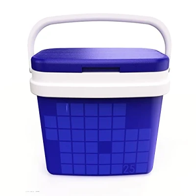 Imagen de COM FORT HOUSE Nevera Portátil con Asa Rígida Porta Alimentos para Camping, Playa, Acampada Color Azul Capacidad 25L