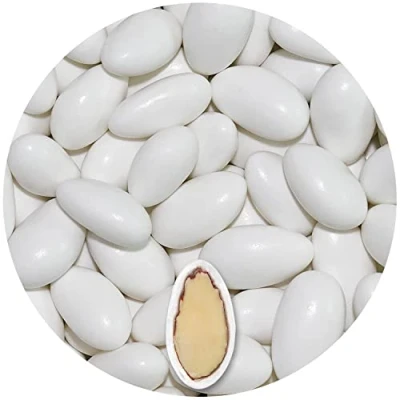 Imagen de EinsSein 0,5kg Peladillas de almendras bautizo Gracile midi blanco brilla peladilla almendra boda bautizos grageas comunion comunión niño baratas confeti Fiesta cumpleaños chocolate Evento