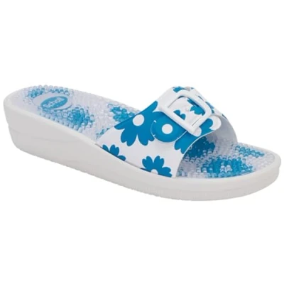 Imagen de Scholl New Massage , Sandal Mujer, Blanco/Azul, 40 EU