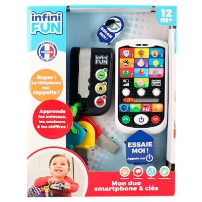 Imagen de Infini Fun Mi Duo de Alta tecnología teléfono + Llaves, un y Llaves Ultra realistas. Juguetes imitación Multi Aprendizaje Desde 12 Meses
