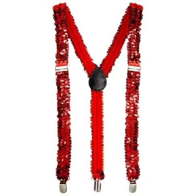 Imagen de Widmann Tirantes, bordados con lentejuelas, talla ajustable, disfraz, accesorio, carnaval, fiesta tematica