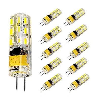 Imagen de Pocketman Paquete de 10 2 Watt AC/DC 12V G4 Bombillas LED Equivalente a la lámpara halógena 20W, 6000k Luz fría