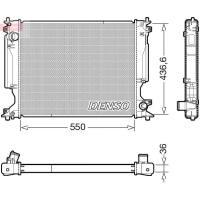 Imagen de DENSO DRM51014 Radiador, refrigeración del motor 550 457 36 LEXUS: IS 2