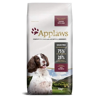Imagen de Applaws Natural Completo Seco para Perros Pequeños y Medianos de Raza sin Granos Pollo con Cordero 1 bolsa 15kg