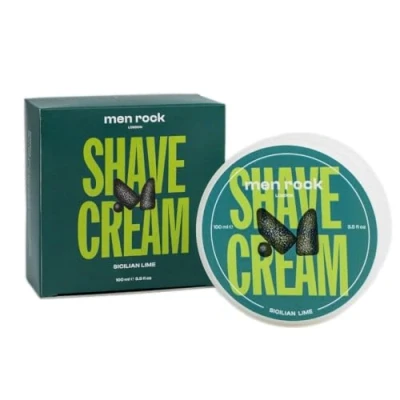 Imagen de Men Rock Sicilian Lime Shave Cream for a Classy Wet Shaving Experience, Deeply Hydrates and Nourishes Skin, Zesty Spicy Black Pepper Fragrance 100ml