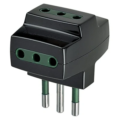 Imagen de Vimar Adaptador de Enchufe 10 a 3 Enchufes Negro