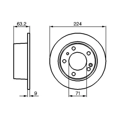 Imagen de BOSCH 0 986 478 141 Disco de freno 223,6 9 5 107,95 macizo aceitado CITROËN: XM II Hatchback