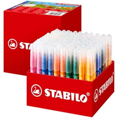 Imagen de Escueolpack de 140 rotuladores punta ancha, 12 colores surtidos