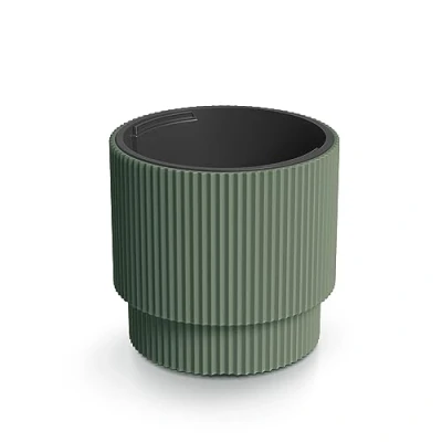 Imagen de Tymar macetero con Inserto, de plástico, macetero, Grande(DBMIN Verde,ø 30 cm)