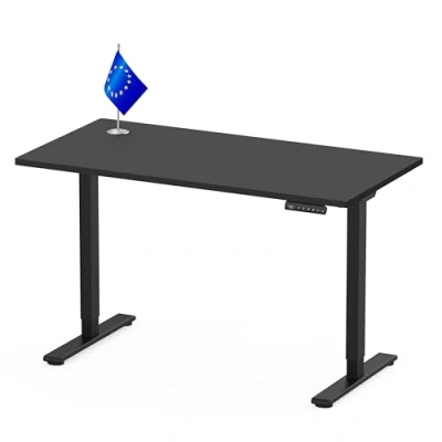Imagen de FLEXISPOT E6 Escritorio Elevable Eléctrico Premium con Tablero Entero Certificado FSC(160X80)Standing Desk Mesa Ajustable en Altura 4 Memoria Inteligente para Oficina y Hogar Negro