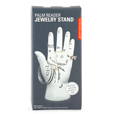 Imagen de Kikkerland Lector de Palm Soporte para Joyas, Color Blanco