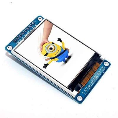 Imagen de Fasizi Módulo de pantalla LCD TFT a todo color 1.8 pulgadas 128 x 160 SPI ST7735S 3.3 V reemplaza la fuente alimentación OLED para Arduino DIY KIT