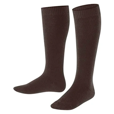Imagen de FALKE Comfort Wool K KH lana algodón largo unicolor 1 par, Calcetines largos Unisex niños, Marrón (Dark Brown 5230), 35 38