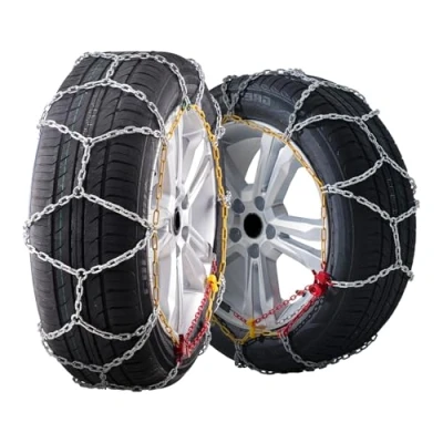 Imagen de VEVOR Cadenas para Neumáticos de Nieve, Tracción Emergencia Acero Aleación Manganeso, Automóviles, Camionetas, SUV y Camiones, Plata, 2 Unidades, 1595 x 425 12,5 mm
