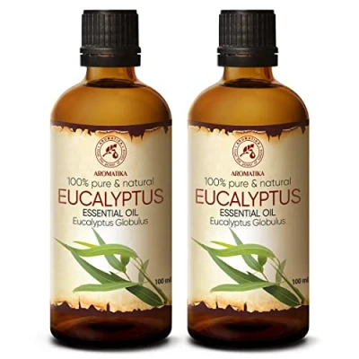 Imagen de Aceite Esencial de Eucalipto 200ml Eucalyptus Globulus 100% Puro y Natural Aceites para Belleza Sauna Aromaterapia Inhalación Difusor Aroma