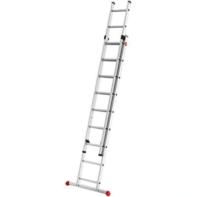 Imagen de Hailo 7209 007 Escalera Aluminio 2 tramos corredera ProfiStep Duo (2x9 peldaños)