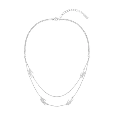 Imagen de Lacoste Crocodile Collar silvercoloured, Mujer, Talla: One Size, Silver coloured