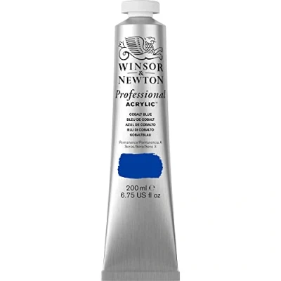 Imagen de Winsor &amp; Newton acrílico profesional Artist&#039;s tubo de pintura acrílica 200ml, color azul cobalto