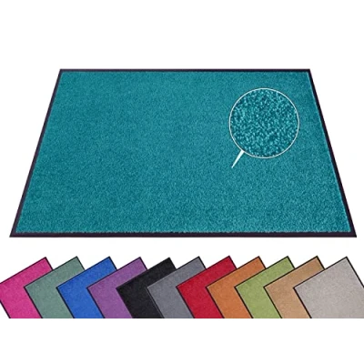 Imagen de Hanse Home Wash &amp; Clean Felpudo (S XXL), 120 x 180 cm, 12, Lavable e Impermeable, Antideslizante, para Entrada y Exterior, Color Azul petróleo, 100% Poliamida