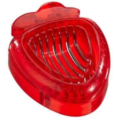 Imagen de Fackelmann Cortador de Fresas en láminas. ABS y acero inox. Rojo. 9x7cm. 1 ud.
